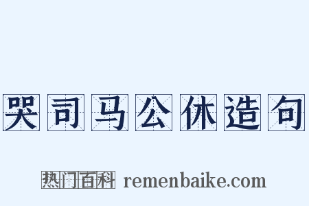 哭司马公休造句是什么意思的图片